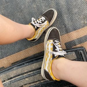 Yellow Checkered Old Skool Vans